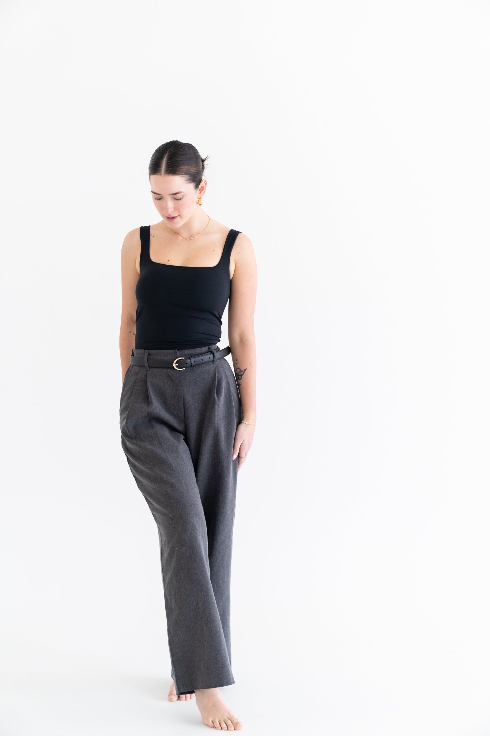 EMILY BUILT IN BRA TOP BLACK