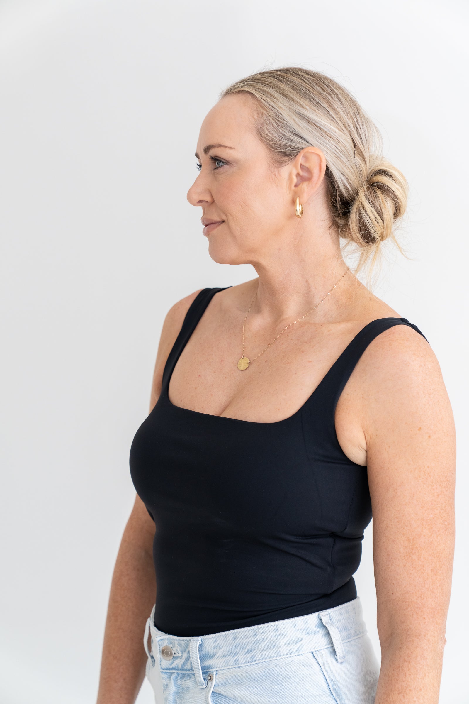 EMILY BUILT IN BRA TOP BLACK