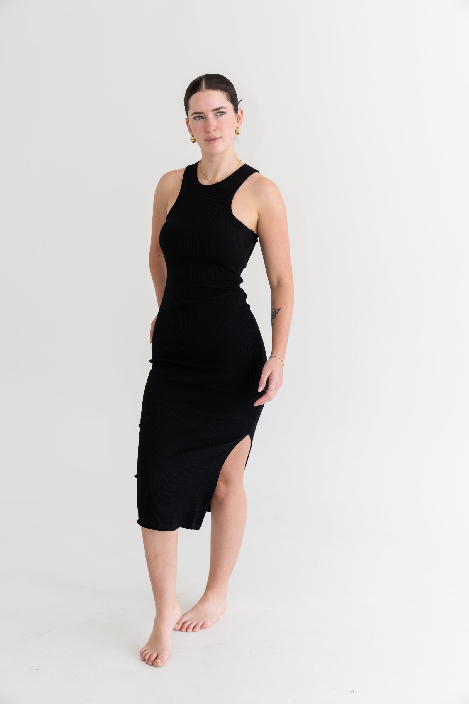 ISABELLA BUILT IN BRA MIDI DRESS