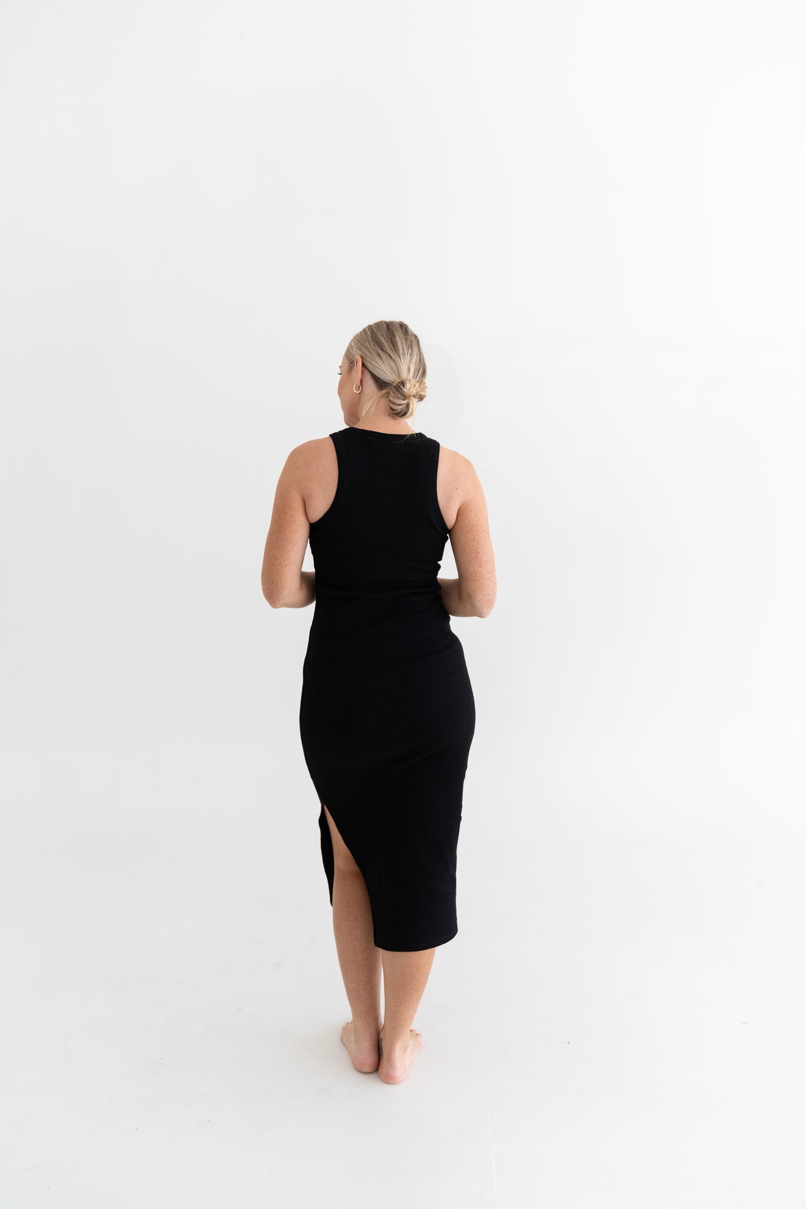 ISABELLA BUILT IN BRA MIDI DRESS