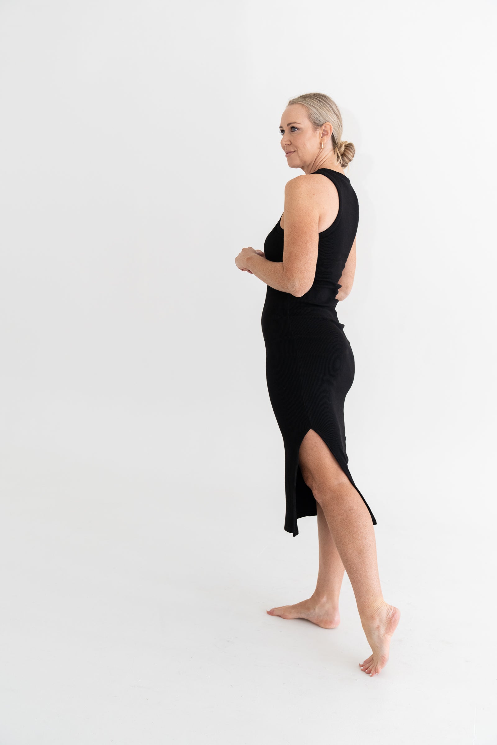 ISABELLA BUILT IN BRA MIDI DRESS