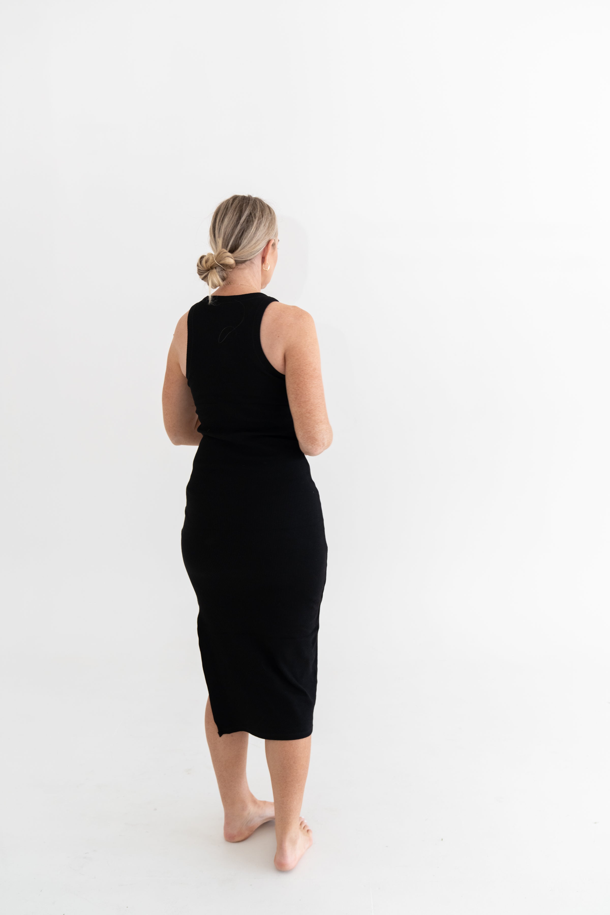 ISABELLA BUILT IN BRA MIDI DRESS