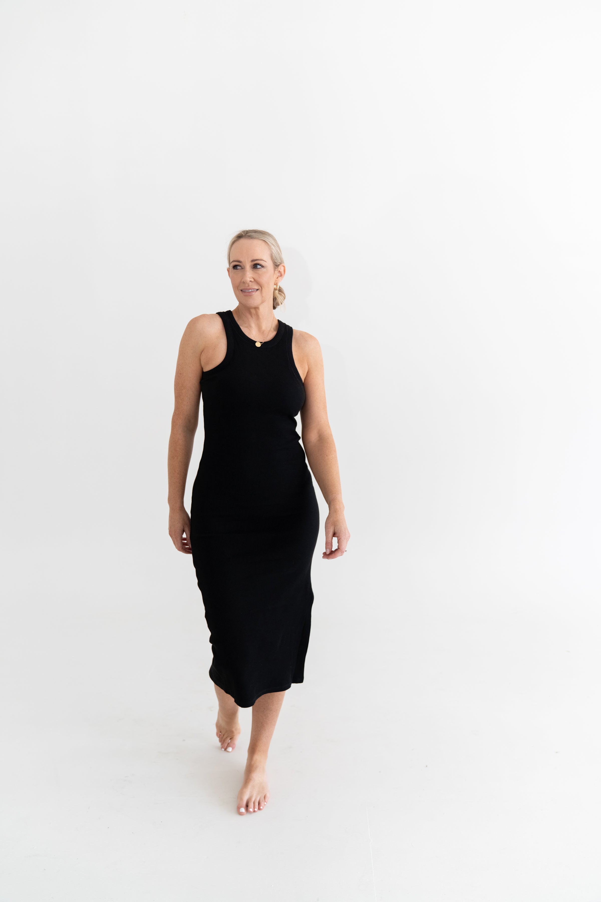 ISABELLA BUILT IN BRA MIDI DRESS