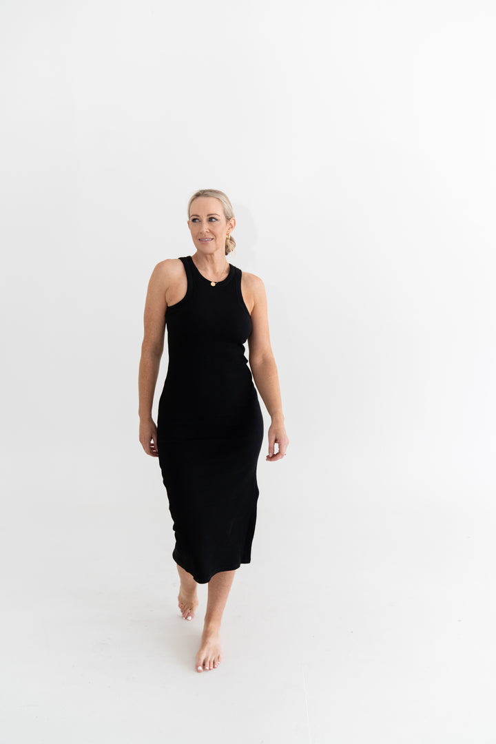 ISABELLA BUILT IN BRA MIDI DRESS